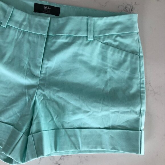 Mossimo Stretch Casual Cotton Mid Rise Cuffed Shorts Pastel Green Sz 6 NWOT - Picture 8 of 10